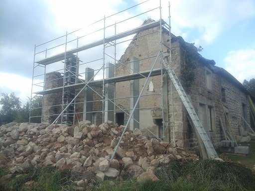 Chantier de terrassement — pendant les travaux