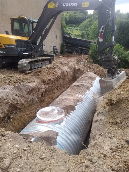 Chantier d'assainissement